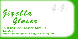 gizella glaser business card